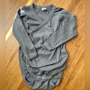 Kate Quinn Gray Ribbed Onesie